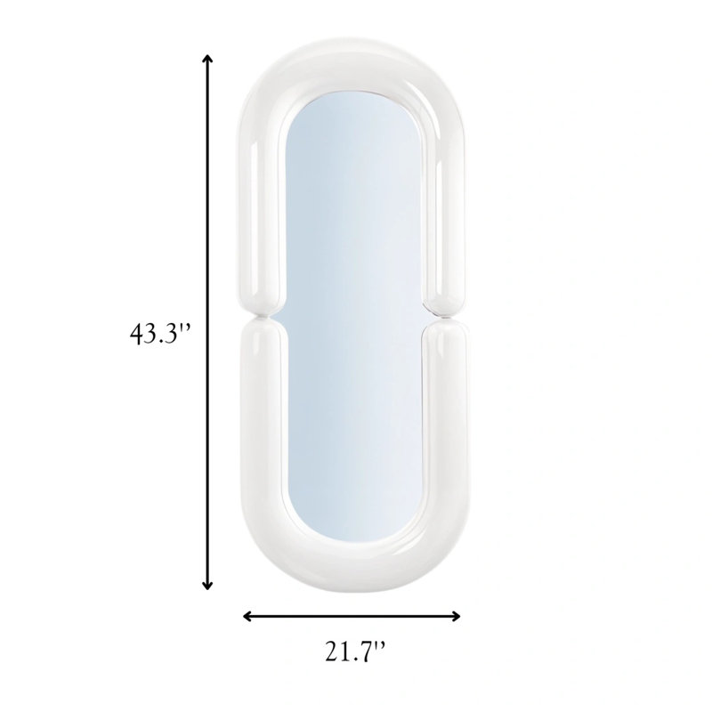 Mustache Mirror, White