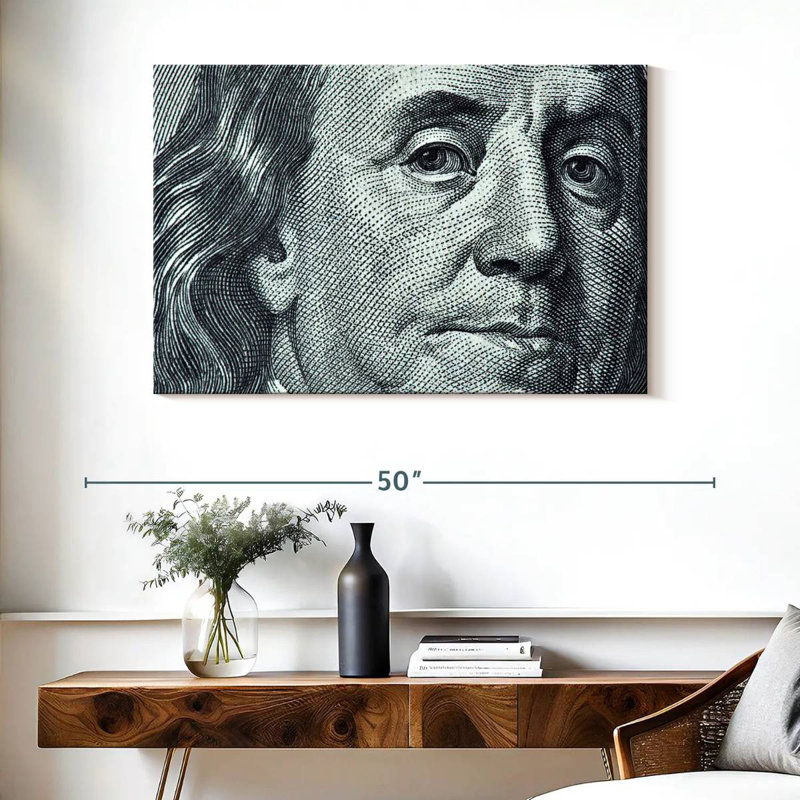 Leisha Benjamin Franklin, 26" H x 39" W