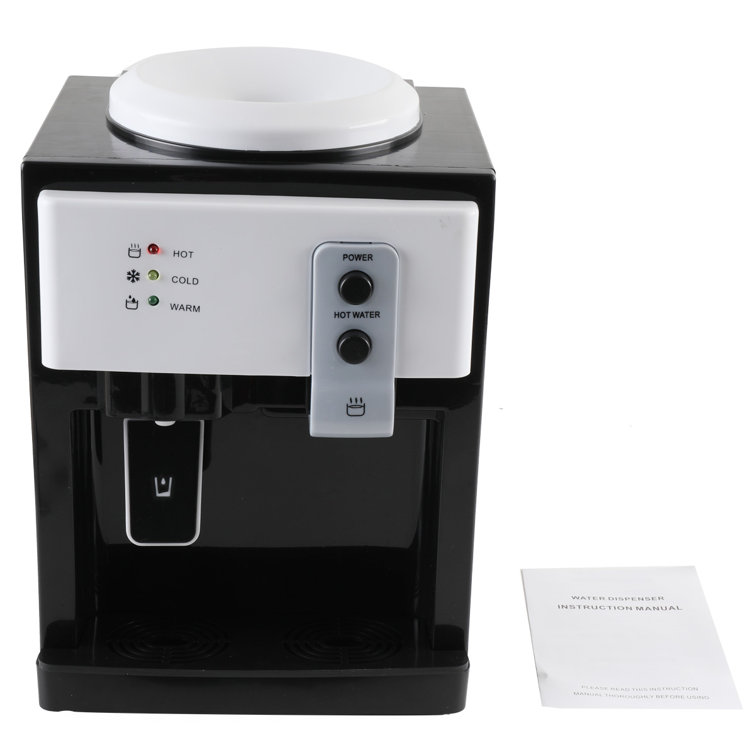 DOMINTY Electric Water Dispenser Color: Black/White YSJ-LMJPQ-US02SM