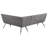 Vestel Fabric Upholstered L-Shaped Nook Dining Bench-1177563389