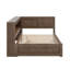 Lit de jour double avec tablettes, DEL et lit gigogne-676071766