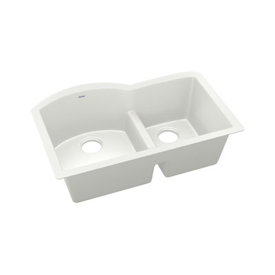 Quartz Luxe 33" L x 22" W Double Basin Undermount Kitchen Sink
