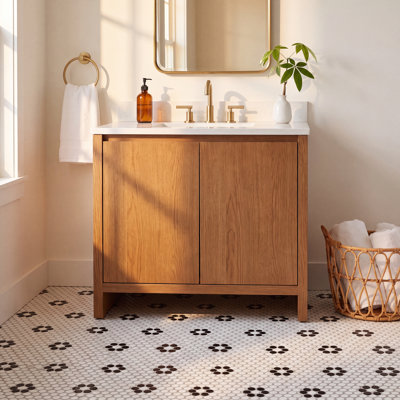 Metro Penny Matte White with Black Hvy Flwr 9-3/4" x 11-1/2" Porcelain Mosaic Floor and Wall Tile