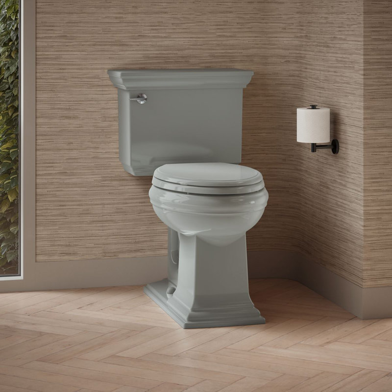 Memoirs Stately Comfort Height 1.28 GPF Elongated Two-Piece Toilet, Ice Grey, Left-Hand
