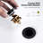 Pop Up Drain Strainer Stopper with Overflow for Bathroom Sink with Basket-101617490