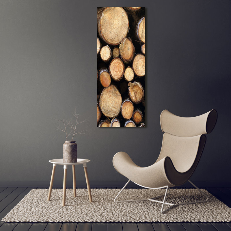 Logs Of Wood - Wrapped Canvas Print