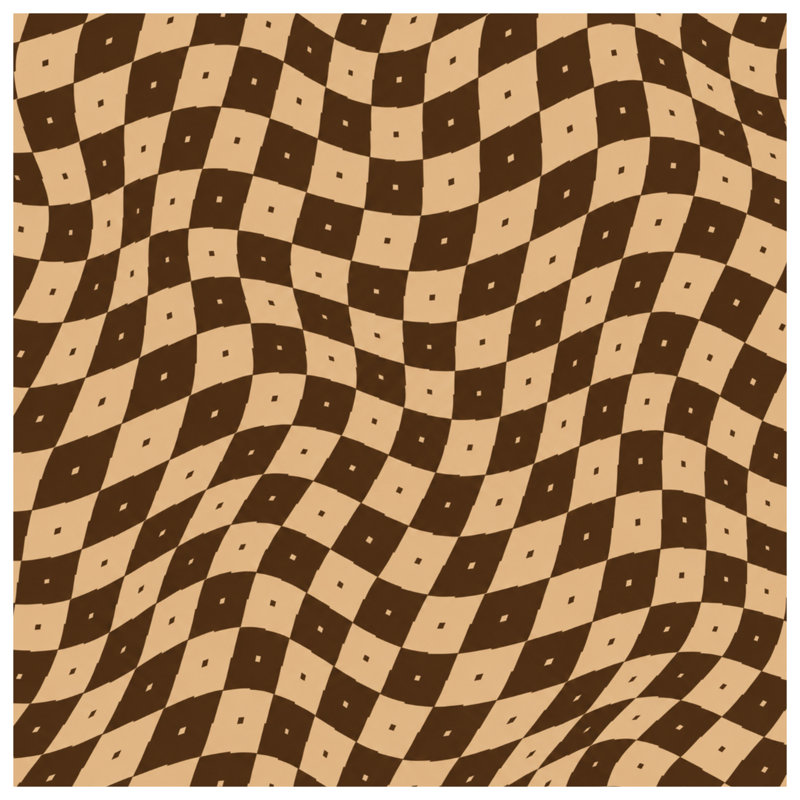 Couvre-lit matelassé à motif damier ondulé toutes tailles, King