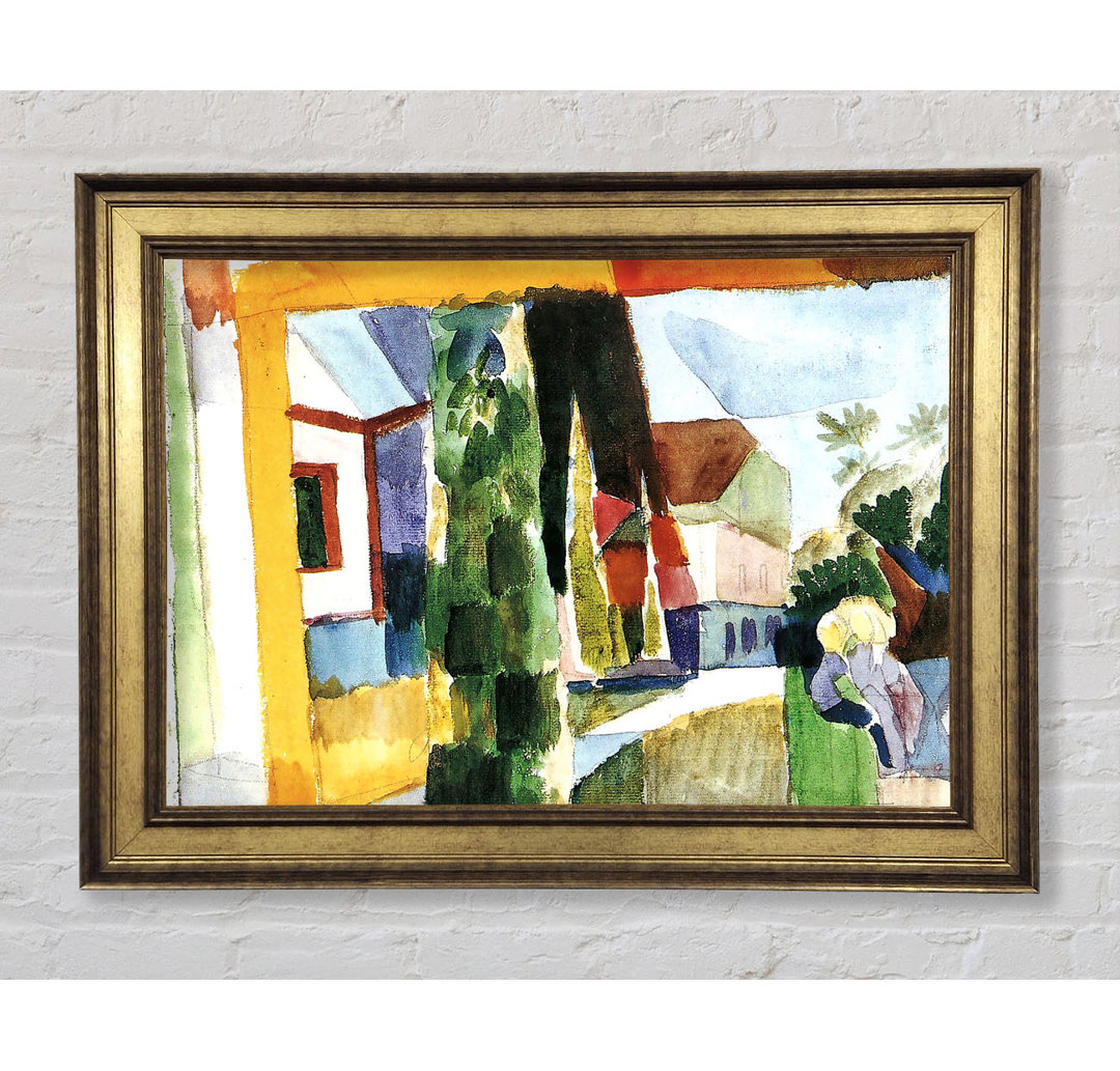 August Macke Unser Garten am See 5 - Einzelne Bilderrahmen Kunstdrucke