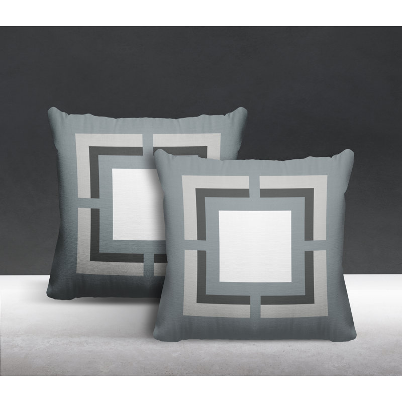  Coussin intérieur / extérieur, L 15 po x H 15 po, gris