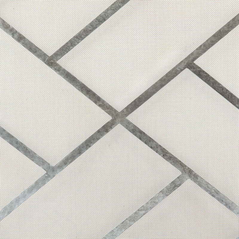 Amsterdam Steel Fireplace Screen, Royal Silver