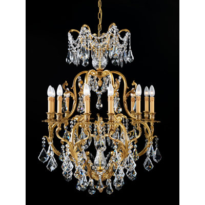 Oxide French 12-Light Candle Style Tiered Chandelier