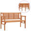 Saltash Solid Wood Eucalyptus Outdoor Bench