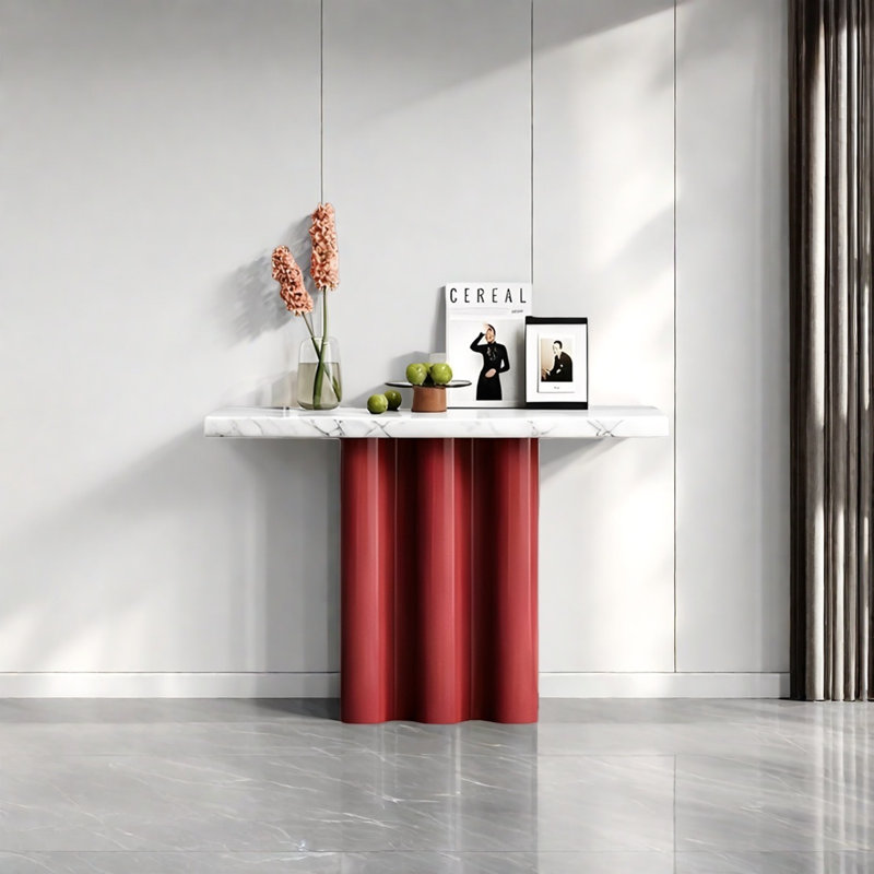 Console Modern Minimalist Luxury, Rouge, H 33,46 po x l 55,12 po x P 13,78 po
