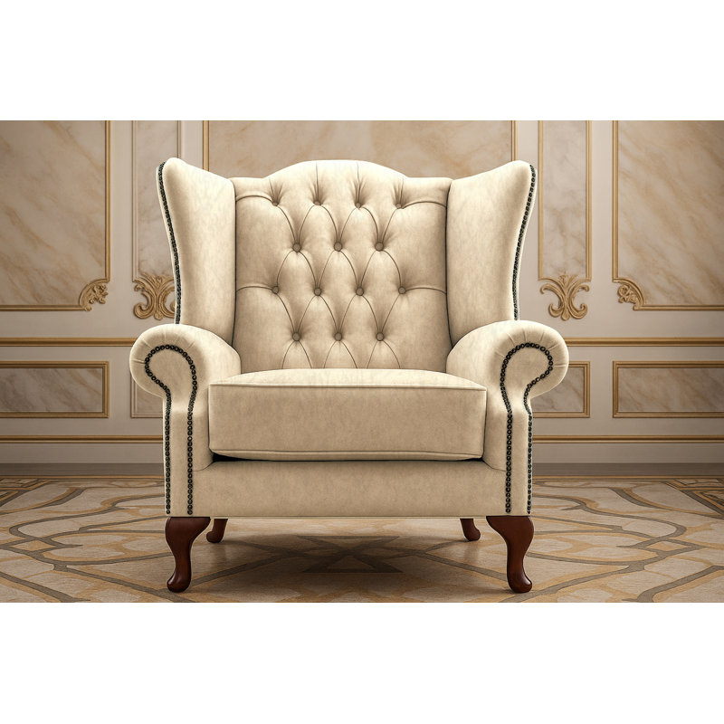 Upholstered Accent Chair, Cream