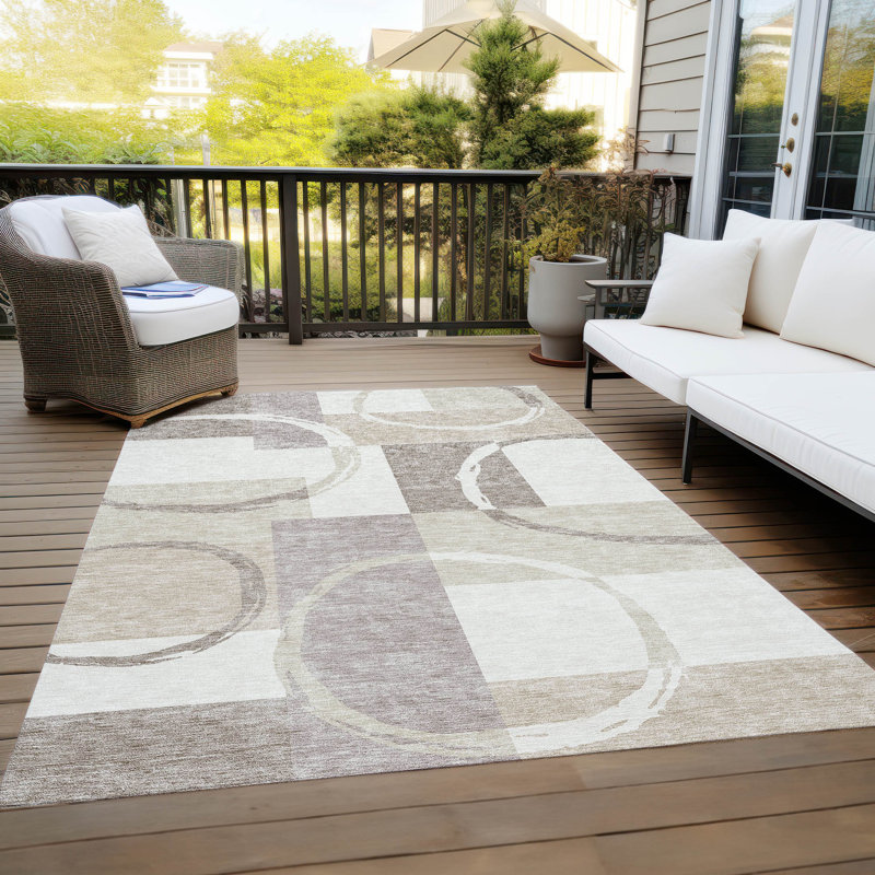 Tapis rectangulaire Aleh avec envers antidérapant, Rectangle 10 pi x 14 pi