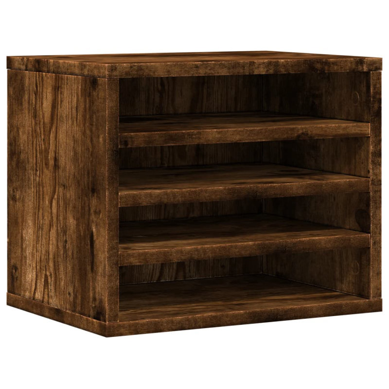  Desk Organiser 36X26x29.5 Cm Engineered Wood, Smoked Oak