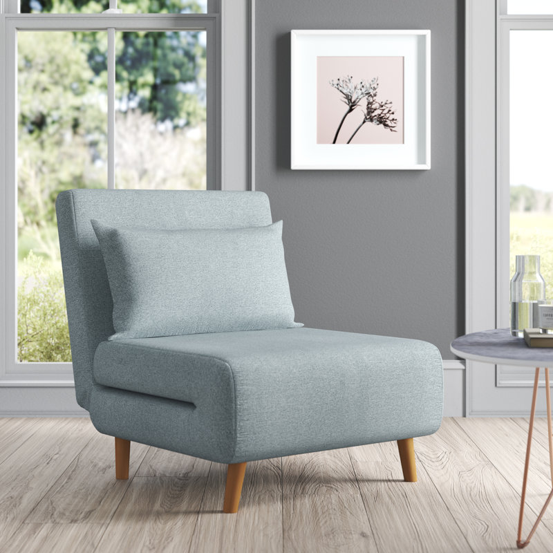 Clarissa Upholstered Accent Chair, Light Gray Polyester