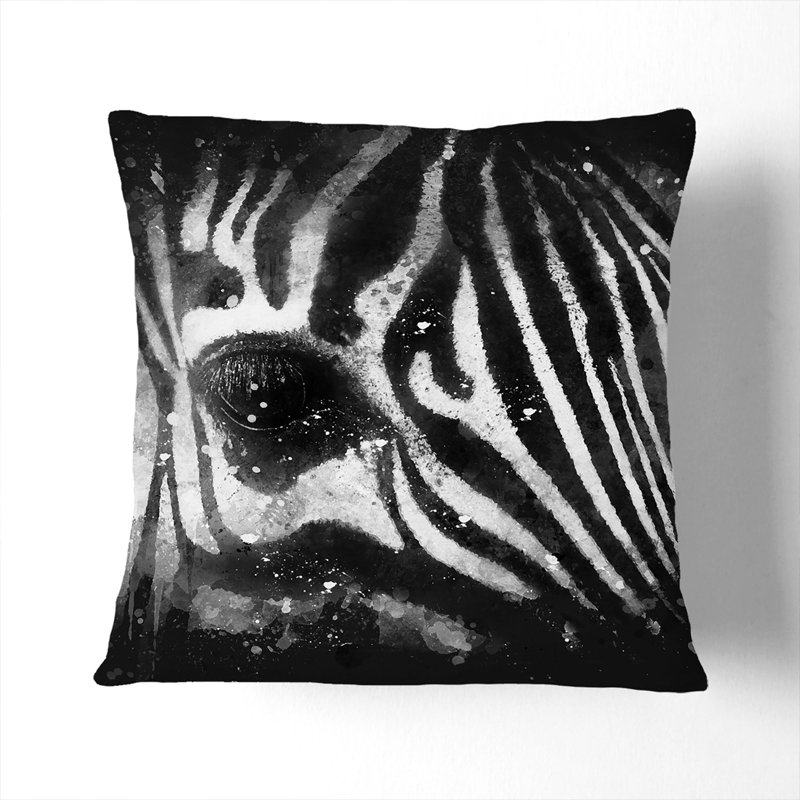 Zebra Vol.1 Paint Splash Square Throw Cushion, 55cm H x 55cm W x 20cm D