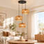 3 - Light Rattan Farmhouse Bohemian Pendant