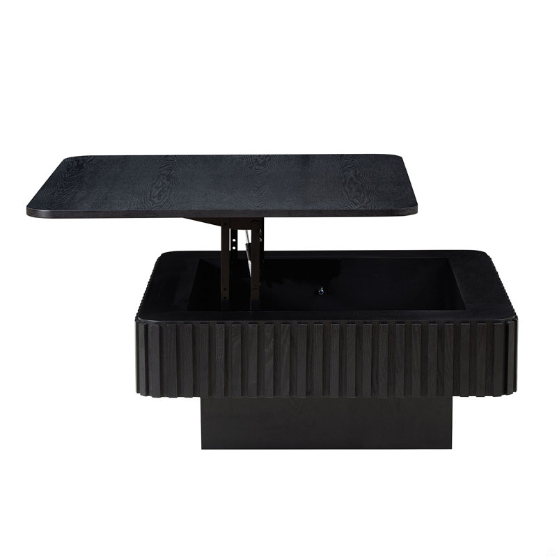 Table basse carrée 35,43 pouces Modern Handcraft, Noir