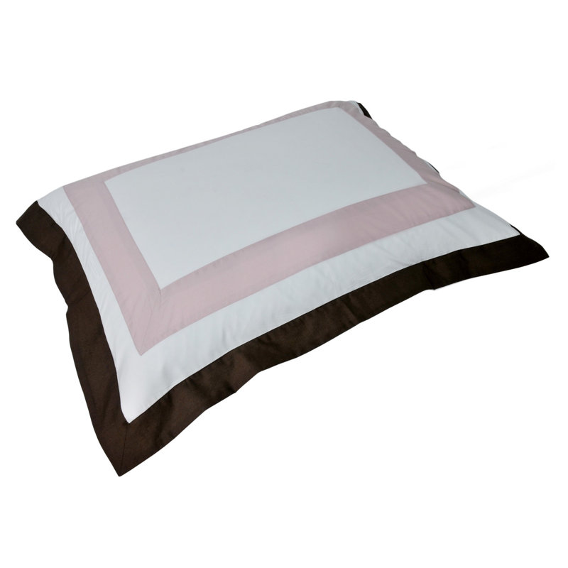 Taie d'oreiller 100% coton Cvitan, Rose / blanc / brun