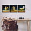 «Yoga Chick Trio Stretching Poses», ensemble de 3 toiles flottantes encadrées par Lucia Heffernan-1707521262-1707521257