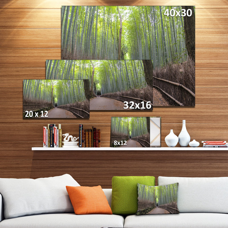 Arashiyama Bamboo Path Japan Landscape Canvas Print 12" x 20"