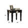 Shultz Transitional 26"L Square End Table with Wooden Scalloped Top in Black