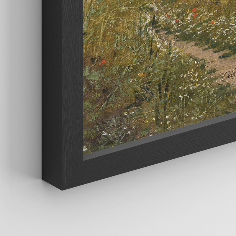 «Green Flower Countryside Cloud Sky» sur, H 12 po x l 16 po, Noir