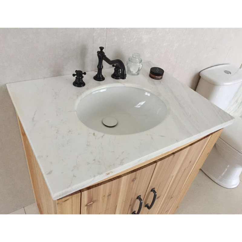 Genoa 30'' Single Bathroom Vanity with Top, White