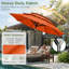 3 m 3-Tier Solar Patio Umbrella,32 LED Lights Patio Table Umbrellas With Tilt And Crank,8 Sturdy Ribs For Market, Beach, Pool, Garden, Deck, Backyard-1794199848