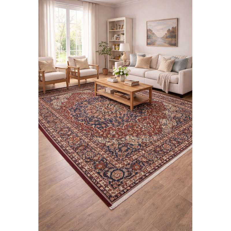 Tapis brun rouille traditionnel 10X13
