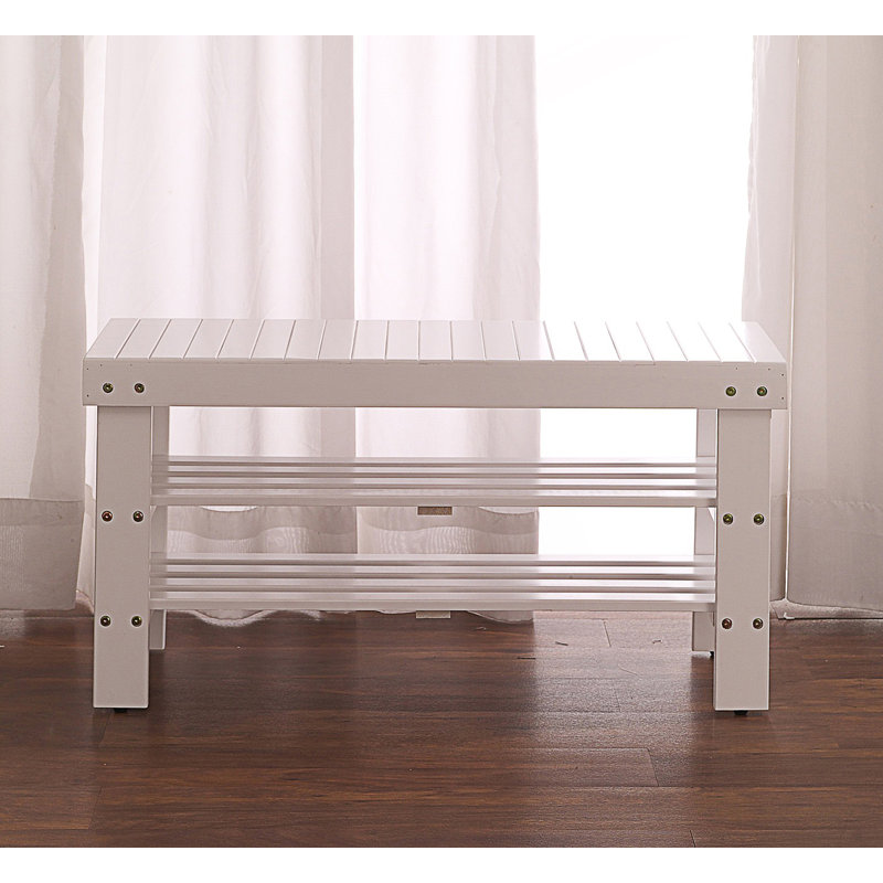 Shoe Bench, Entryway Bench, White