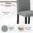  Dining Chair Set of 2 Mid-Century Modern Fabric Upholstered Parson Chairs-1337161916
