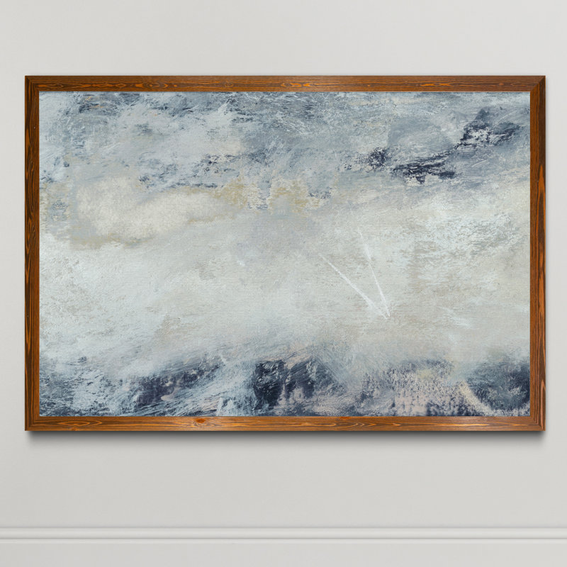 «Hushed V», reproduction d'art encadrée, H 28 po x l 38 po x P 1,3 po, Toile avec cadre érable