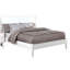 Ensemble de chambre à coucher 3 pièces Bekor, style Mid-Century moderne, finition blanche