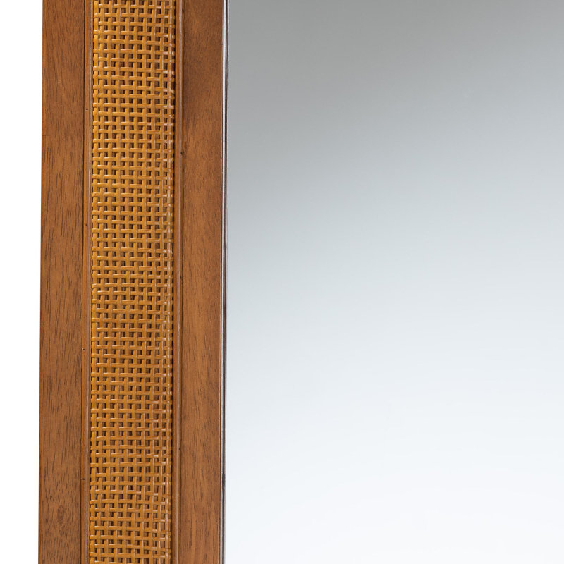 Aliaksei Solid Wood Rectangle Wall Mirror