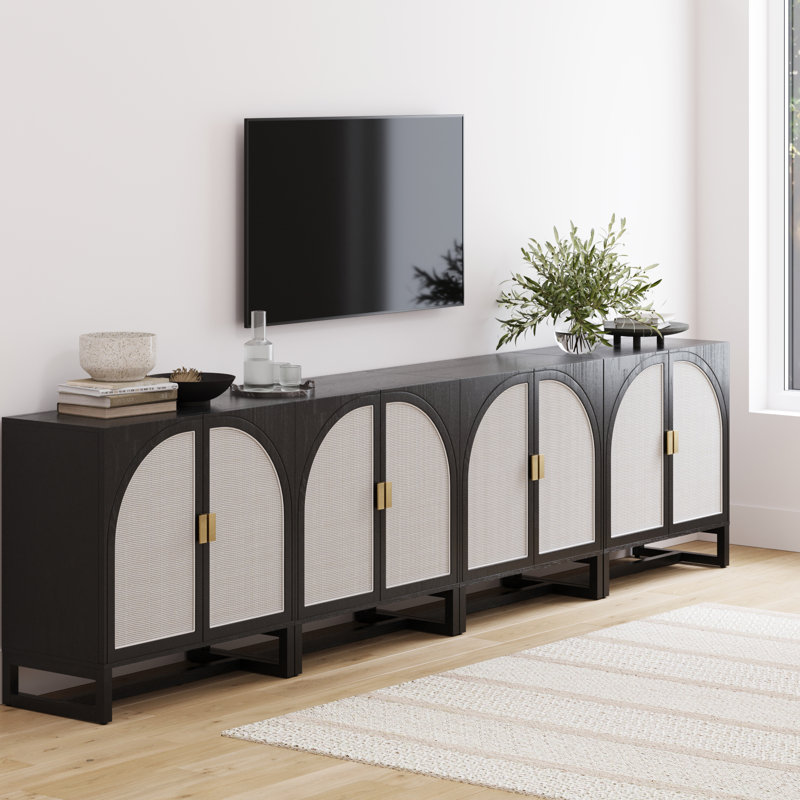 Wood Storage Cabinet Or TV Stand, Black Oak