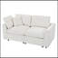 Causeuse en chenille avec structure en bois et coussin décoratif-895180611