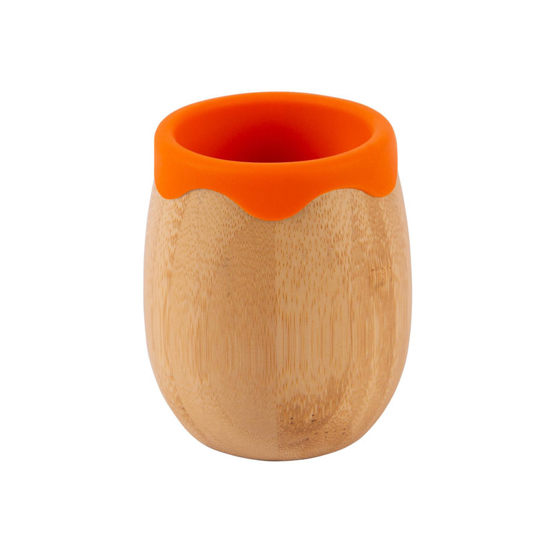 Tiny Dining 130ml Bamboo Wine Tumbler, Orange