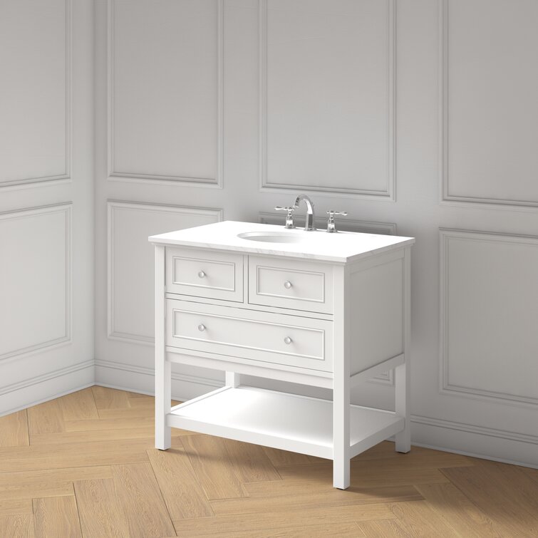 Joss & Main Voss 36'' Single Bathroom Vanity with Marble Top & Reviews |  Wayfair
