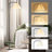 Arched Floor Lamp With Remote Control, Bulb Included And Pleated Fabric Shade