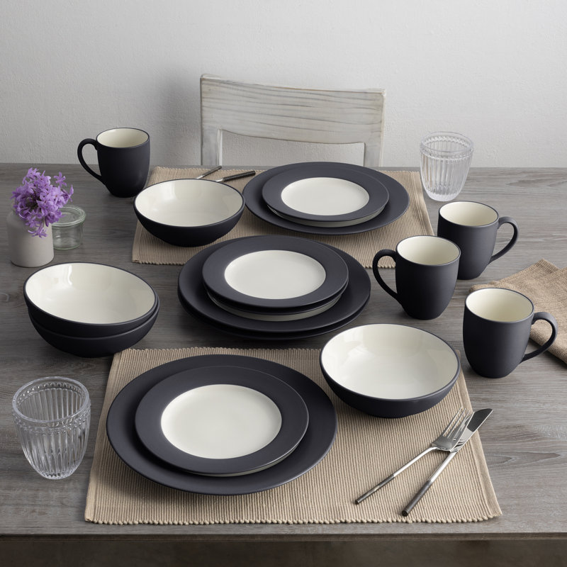 Service de table 16 pièces Noritake Colorwave, service pour 4, Graphite