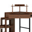 Commode élégante avec pieds en métal et armoire de rangement à miroir avec 6 tiroirs-15558136