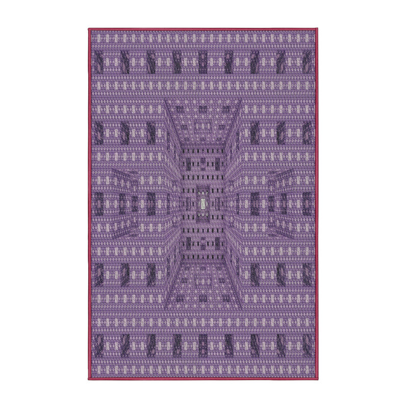 Tapis mauve à métier motorisée, Rectangle 2 pi x 4 pi