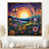 Toile avec cadre flottant or