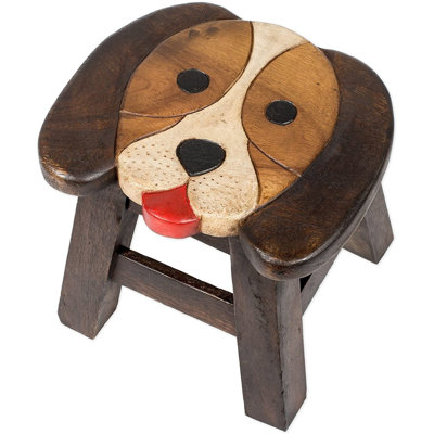 Essye Dark Brown Animals Step Stool