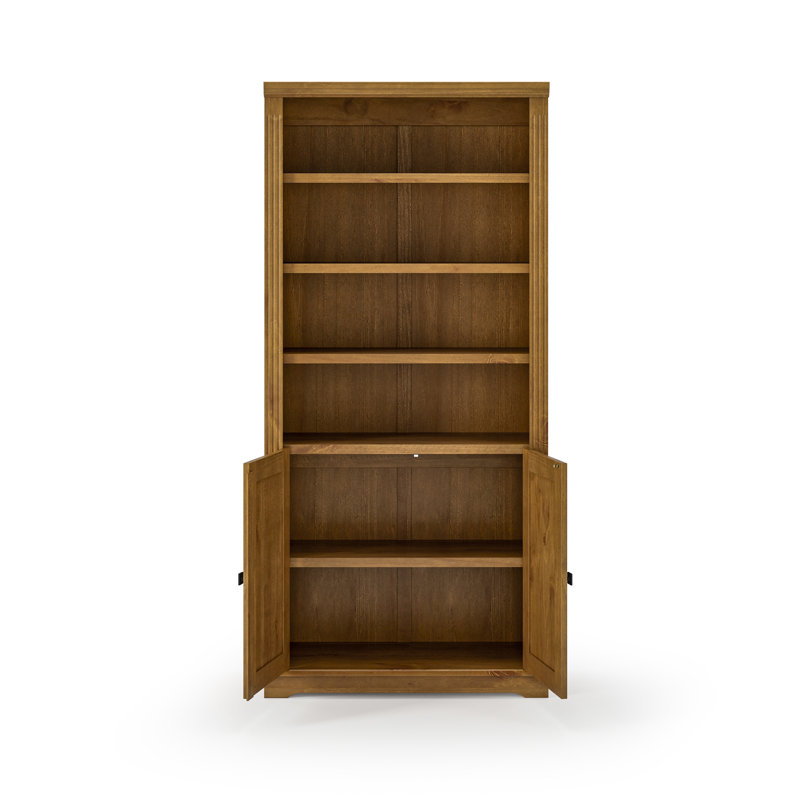 Bibliothèque de rangement de H 72 po x l 33 po Portland, Moka