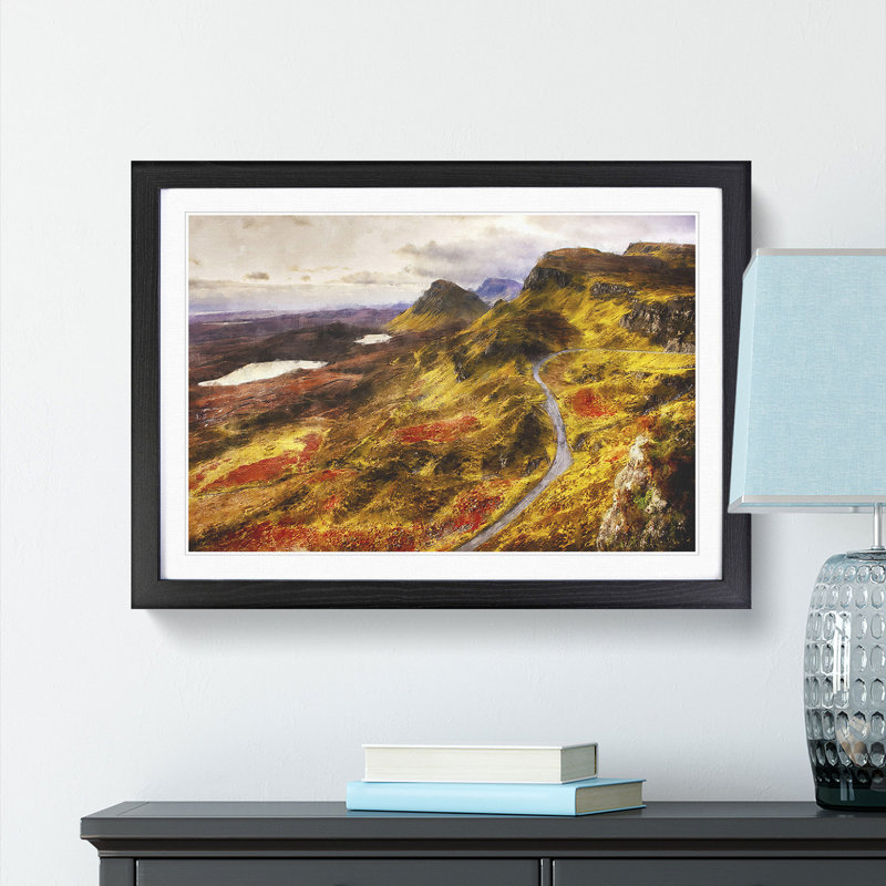 Mountain View in Scotland - Framed Print, Black Framed, 62cm H x 87cm W x 2cm D
