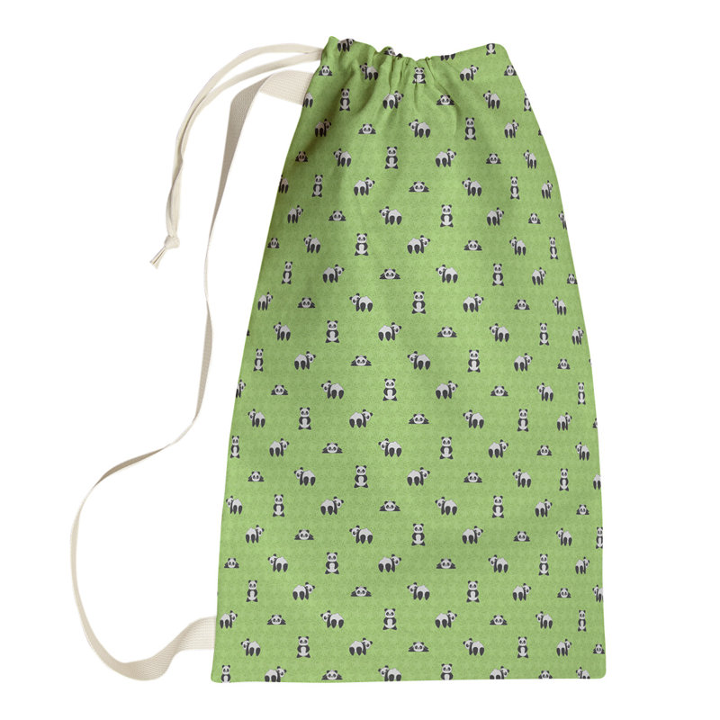 Kitterman Fabric Laundry Bag with Handles, Large (76.5" H x 29.5" W x 1.5" D), Green